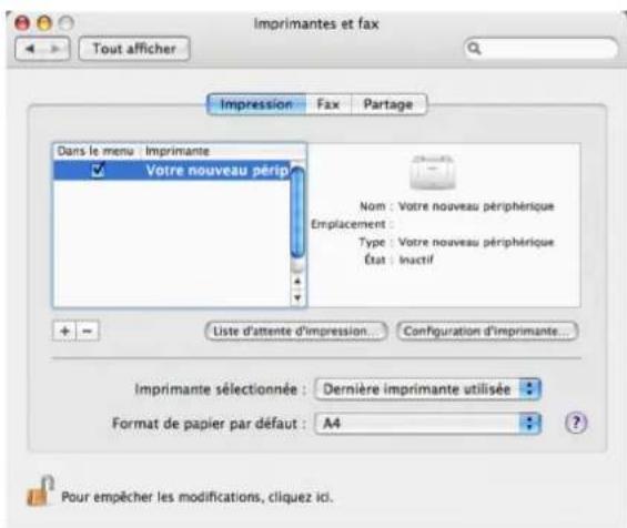 OLIVETTI dColor MF2604en - Installation du pilote d'imprimante sous Macintosh - 8