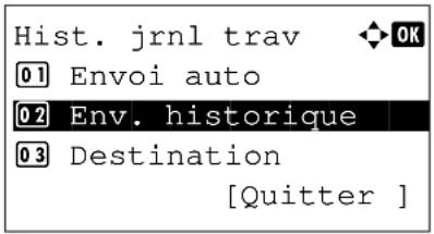 OLIVETTI dColor MF2604en - Transmission manuelle de l'historique du journal des travaux - 1