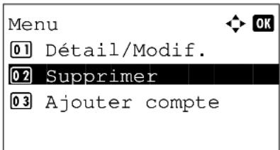 OLIVETTI dColor MF2604en - Suppression d'un compte - 2