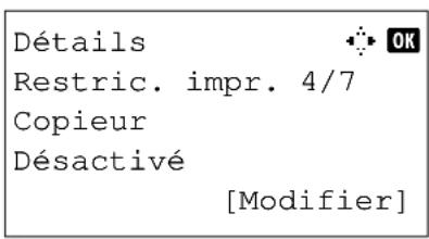 OLIVETTI dColor MF2604en - Application de restrictions - 3