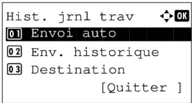 OLIVETTI dColor MF2604en - Affichage du menu historique du journal des travaux - 7