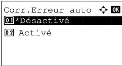 OLIVETTI dColor MF2604en - Activation/désactivation de la correction d'erreur automatique - 5
