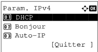 OLIVETTI dColor MF2604en - Configuration TCP/IP (IPv4) (par saisie d'adresses IP) - 10