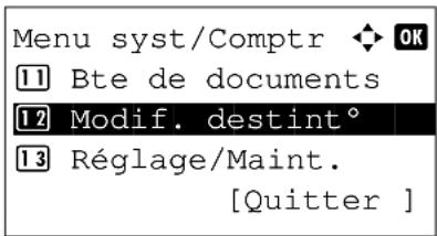 OLIVETTI dColor MF2604en - Modification d'une destination - 1