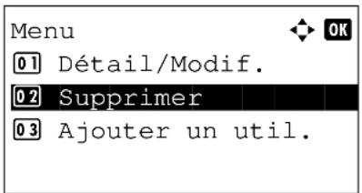 OLIVETTI dColor MF2604en - Suppression d'un utiliseur - 2