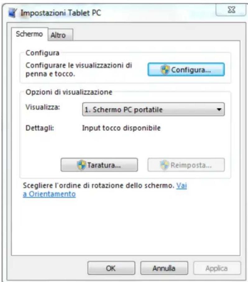 OLIVETTI Oliboard Touch - Fare click su "Start" Pannello di Controllo" "Impostazioni tablet PC" - 1