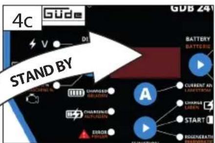 4c Güde GDB 24 STAND BY BATTERY BATTERIES CHARGED RELACHING CURRENT AN LAMSTRUM CHARGE LARES START CHARGED RELACHING ERROR RAGENERATION