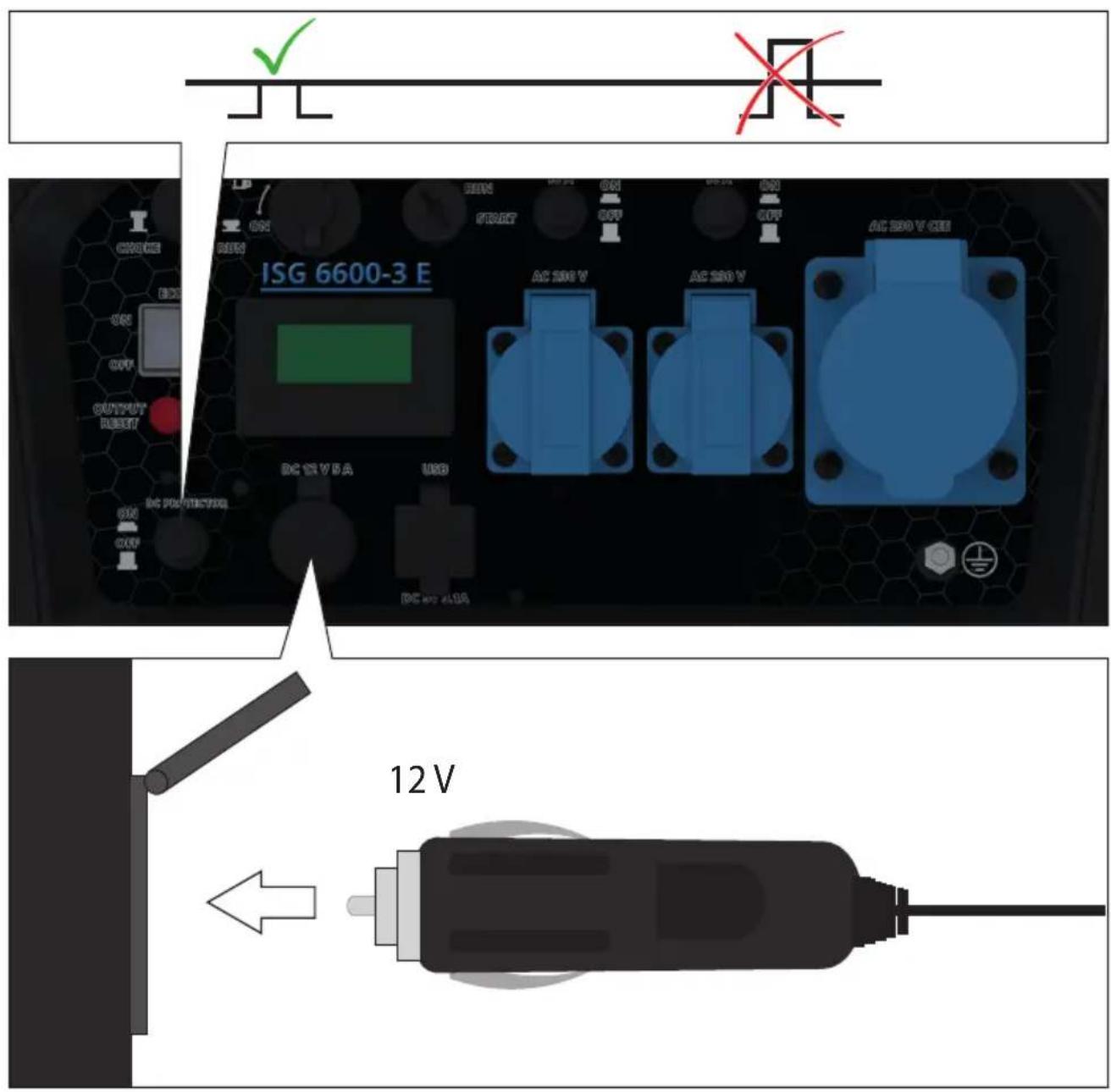 ISG 6600-3 E DC 12V 5A USB DC 12V 12V