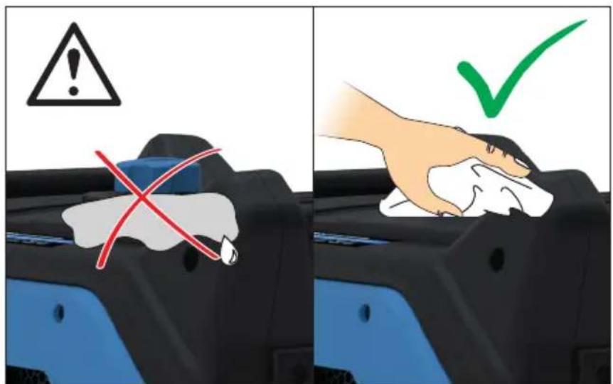 Safety warning illustration showing incorrect and correct actions to switch a car doorbell, with warning symbols and checkmark.