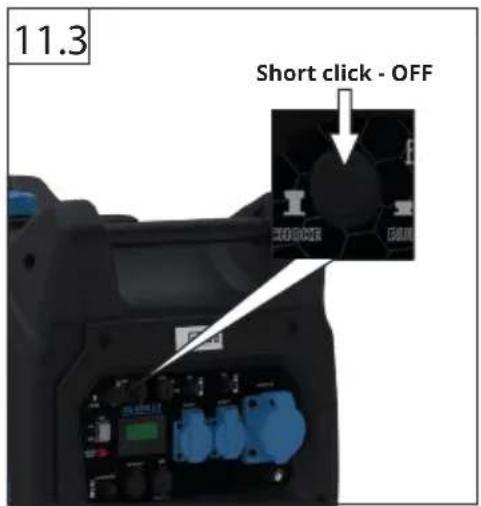 11.3 Short click - OFF