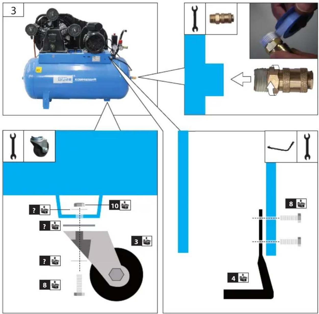 Güde Kompressor 55010100 - Français CARACTÉRISTIQUES TECHNIQUES | UTILISATION CONFORME À LA DESTINATION | CONSIGNES DE SÉCURITÉ | ENTRETIEN | GARANTIE | DÉCLARATION DE CONFORMITÉ CE \_\_\_\_ 29 - 20