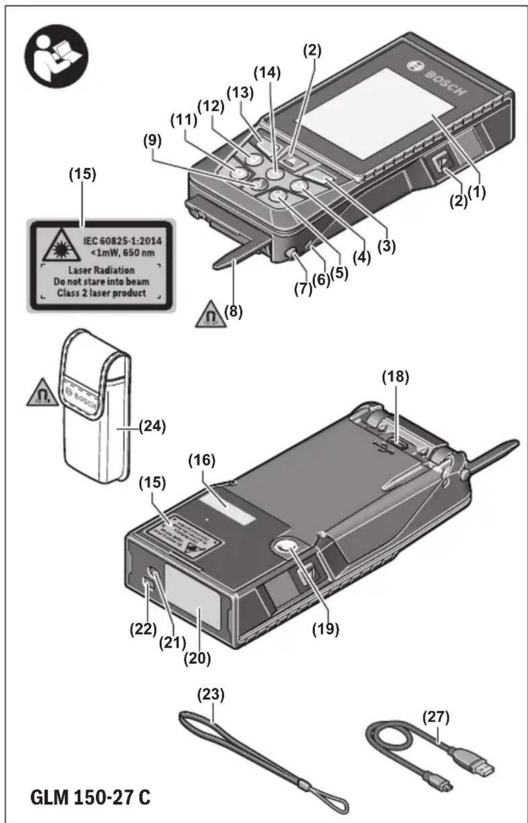 BOSCH GLM 15027 C Professional - www.bosch-pt.com/manuals - 2