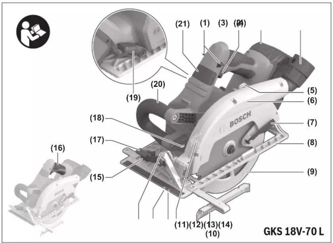 BOSCH GKS 18V70 L Professional - 1