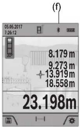 BOSCH GLM 10025 C Professional - Aktiviranje Bluetooth® porta za prenos podataka na mobilni krajnji uredaj - 1