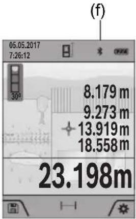BOSCH GLM 10025 C Professional - Aktivering av Bluetooth®-grensesnittet for dataoverføring til en mobil enhet - 1