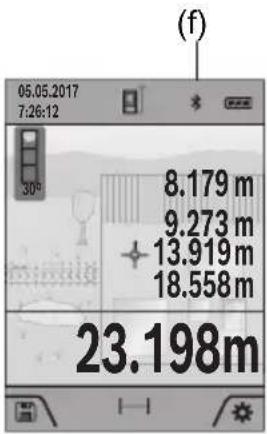 BOSCH GLM 10025 C Professional - Aktivering af Bluetooth®-interface for dataoverførsel til en mobil enhed - 1