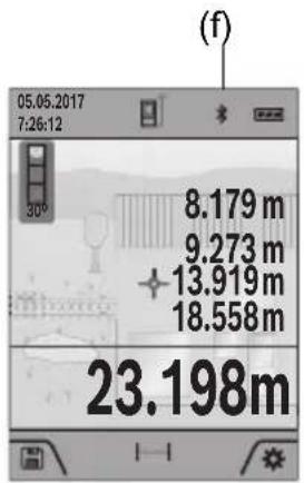 BOSCH GLM 10025 C Professional - Activating the Bluetooth® interface for transmitting data to a mobile device - 1