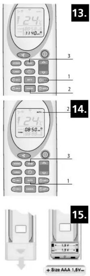 QLIMA Fiorina 902 SLINE - PROGRAMME 2 (ON2 AND OFF2)ivo.

LED 10: Indica que o disposicao de ignicao por fazer quando está ativo.

Visor 11: Indica a temperatura ambiente e a saía de calor. Em caso de falha, o número deerro é exibido.

LED 12: Indicador ON/OFF. - 1