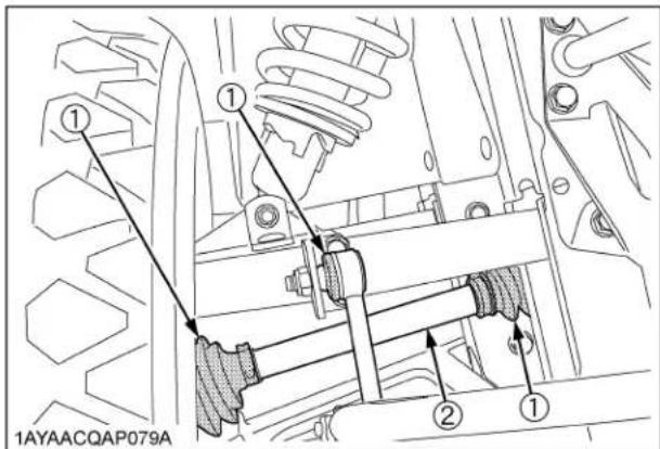 KUBOTA RTVX1100C - Vérification, caoutchoucs des joints homocinétiques - 3