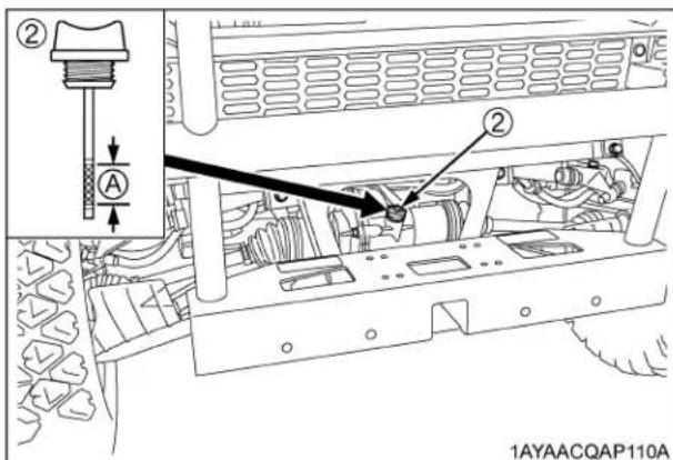 KUBOTA RTVX1100C - Changement d'huile du carter de différentiel avant - 2