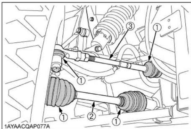 KUBOTA RTVX1100C - Vérification, caoutchoucs des joints homocinétiques - 1