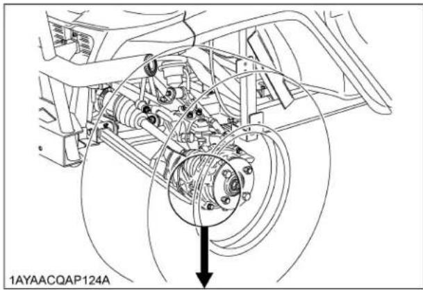 KUBOTA RTVX1100C - Changement de l'huile du carter de la fusée avant - 1