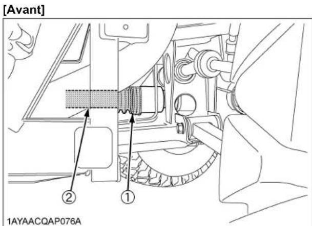 KUBOTA RTVX1100C - Vérification, caoutchoucs des joints homocinétiques - 5