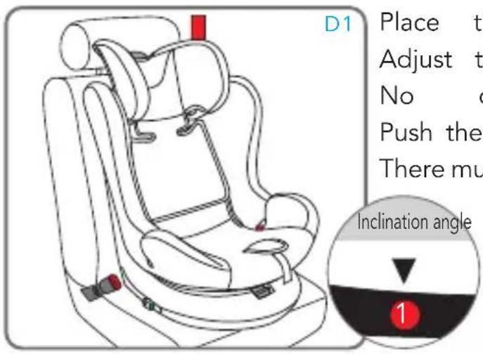 Foppapedretti FP360 - INSTALLATION 1 - Installation of the car seat, using only the 3-point belt supplied with the vehicle. - 1