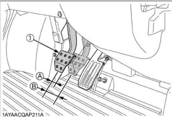 KUBOTA RTVX1140 - Verification de la course de la pedale de frein - 1