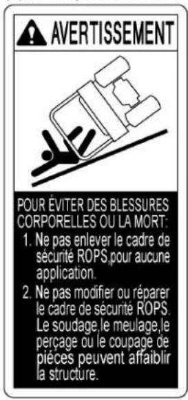 KUBOTA RTV520 - ÉTIQUETTES DE SECURITE - 8