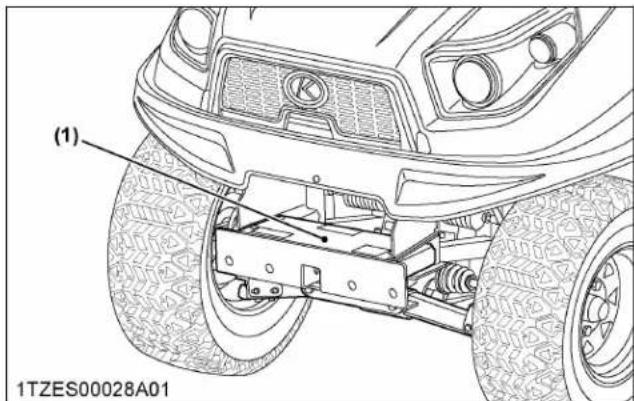 KUBOTA RTV520 - Support de montage du treuil (si équipe) - 1