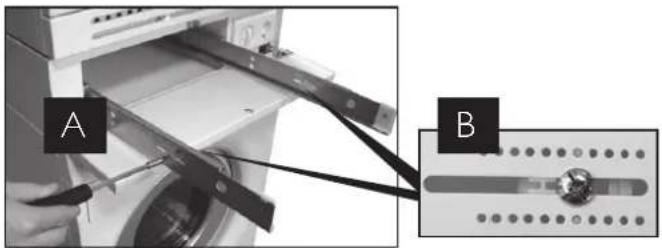 ASKO HPS532S - Installation av mellandel då maskinerna tidigare varit staplade - 8