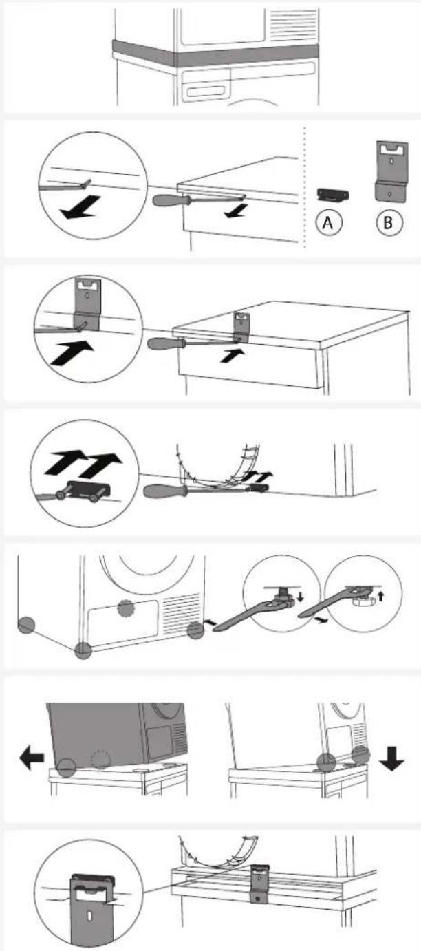 ASKO 576730 - INSTALLING A HIDDEN HELPER BETWEEN A WASHING MACHINE AND A DRYER - 2