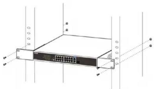 D-LINK DSS100E - Montage du commutateur sur un bâti - 2