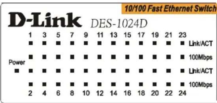 D-LINK DES1024D - Voyants lumineux - 1