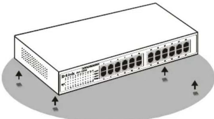 D-LINK DES1024D - Installation sur un bureau ou sur une étagère - 1
