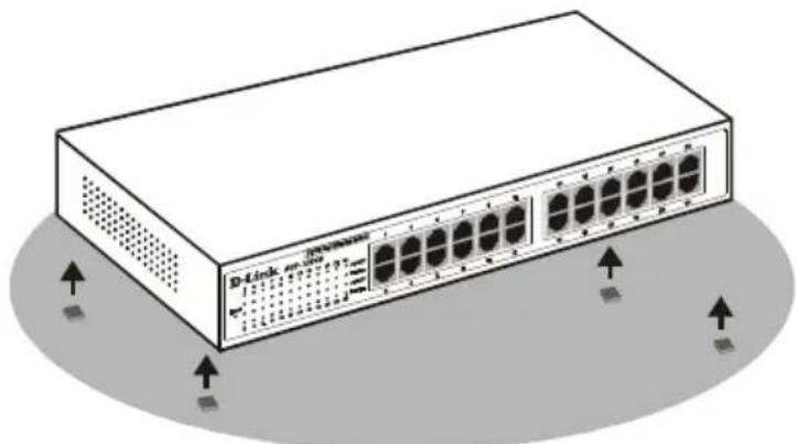 D-LINK DES1024D - Installazione sulla scrivania o su uno scaffale - 1