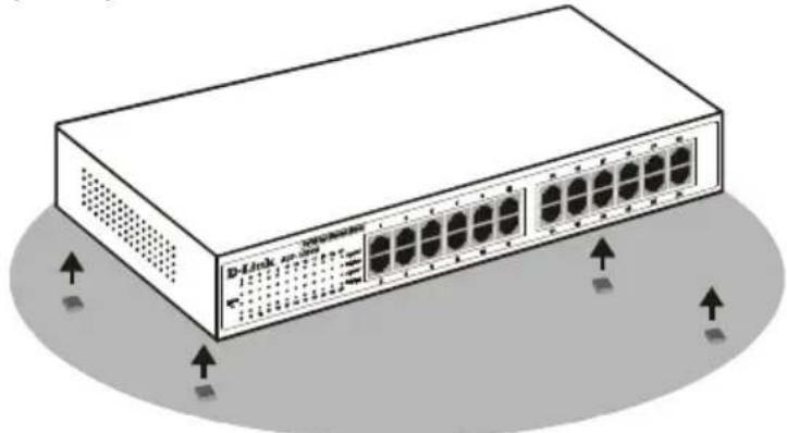 D-LINK DES1024D - Instalacion sobre mesa oesteante - 1