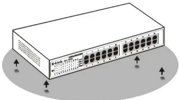 D-LINK DES1024D - Desktop or Shelf Installation - 1