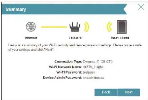 D-LINK DIR878 - Assistant de configuration (suite) - 1