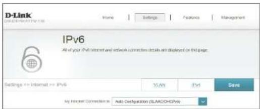 D-LINK DIR878 - Paramètres de l'adresse IPV6 du réseau local - 1