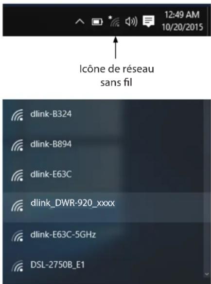 D-LINK DWR920 - Connexion à un réseau sans fil Sous Windows 10 - 1