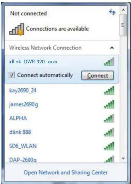 D-LINK DWR920 - Connexion à un réseau sans fil Sous Windows 7 - 2