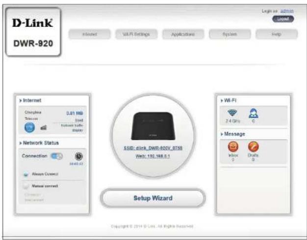D-LINK DWR920 - Accès rapide - 1