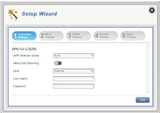 D-LINK DWR920 - Sivous choisissez de selectionner manuellement un APN, un menu déroulant pour la méthode APN sera disponible pour la sélection. - 1