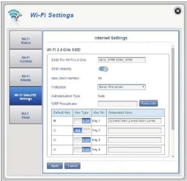 D-LINK DWR920 - Si vous avez seLECTIONné Basic Protection (Protection de base): - 1