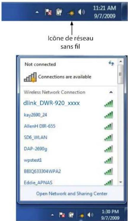 D-LINK DWR920 - Connexion à un réseau sans fil Sous Windows 7 - 1