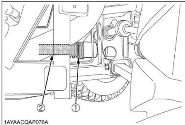 KUBOTA RTVX1120D - ■ Vérification, caoutchoucs des joints homocinétiques - 5