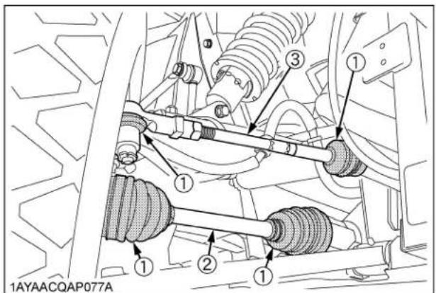 KUBOTA RTVX1120D - ■ Vérification, caoutchoucs des joints homocinétiques - 1
