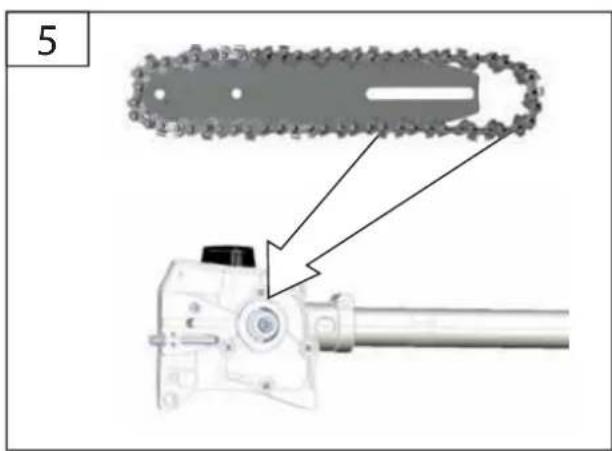 Güde GME 36 ASL - D Einbau Kettenschwert und Kette - 7